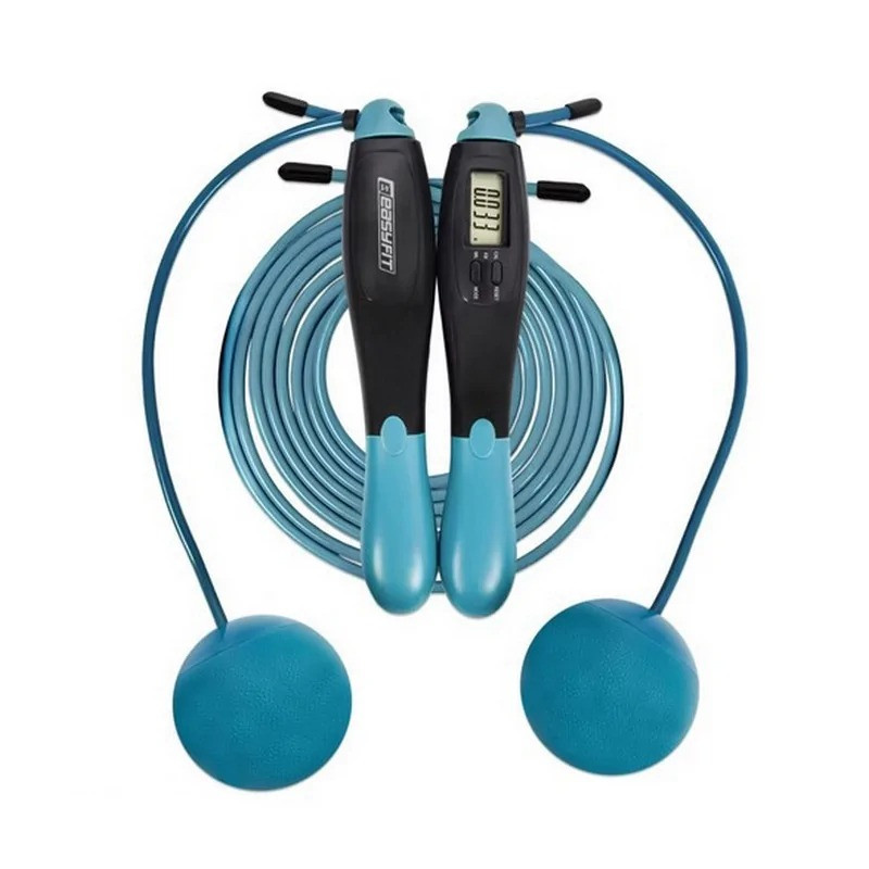 Скакалка скоростная с счетчиком TwinRope EF-1909-GN 2,8 метра