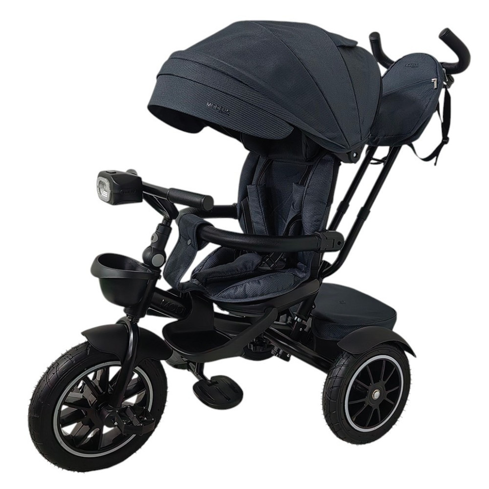 Детский трехколесный велосипед MODENA ME 1193 Dark Gray, с родительской ручкой
