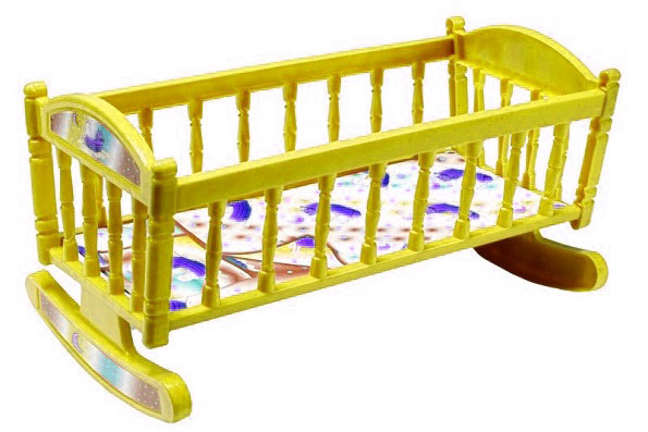 Кроватка для куклы Барби S0013 качалка   S0013(Yellow)
