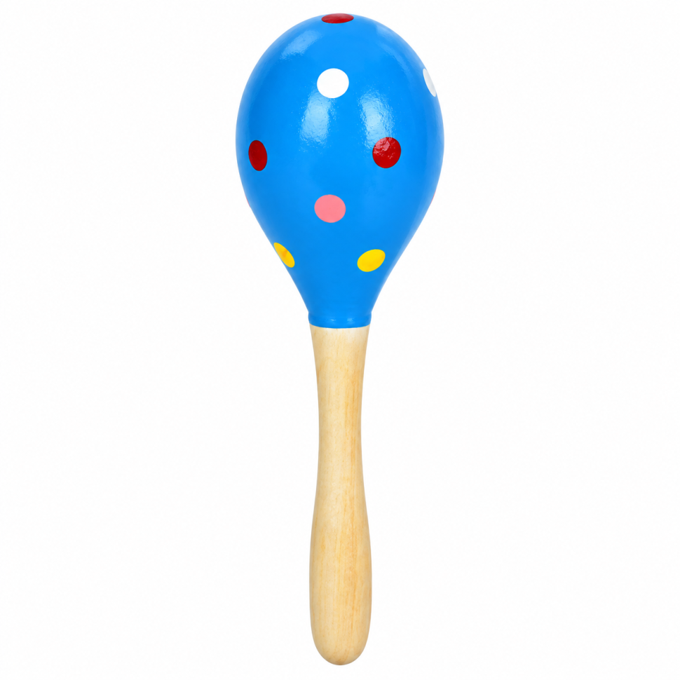 Деревянная детская игрушка "Маракас" MD 0029(Blue) 20х6х6 см