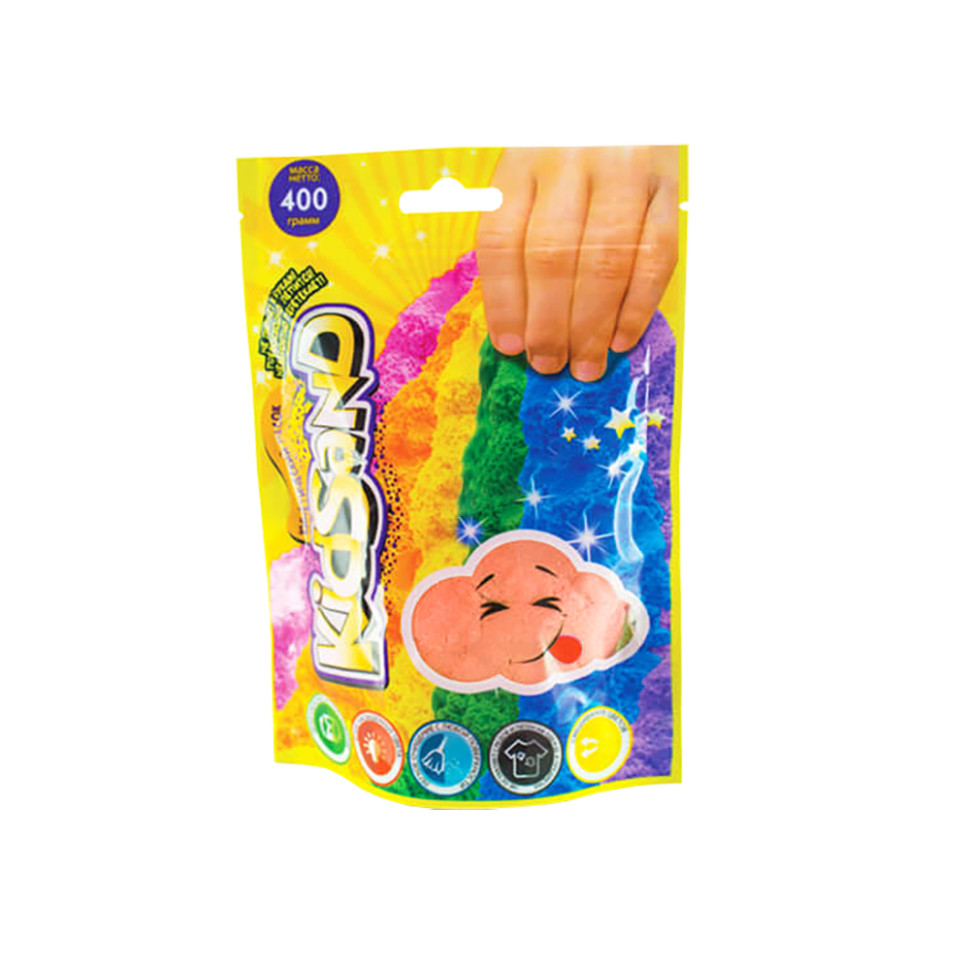 Кинетический песок "KidSand" KS-03-03 пакет 400 гр Оранжевый