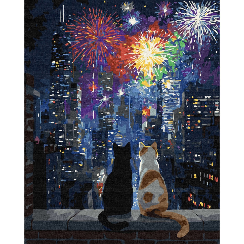 Картина по номерам "Ночное свидание" ©art_selena_ua KHO6876, 40х50 см