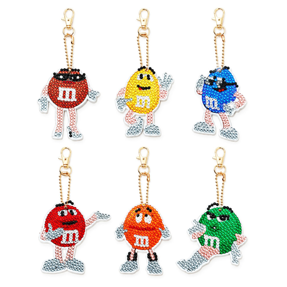 Набор брелков для алмазной мозаики "M&M's" BR26 инструменты для работы, 6 брелков