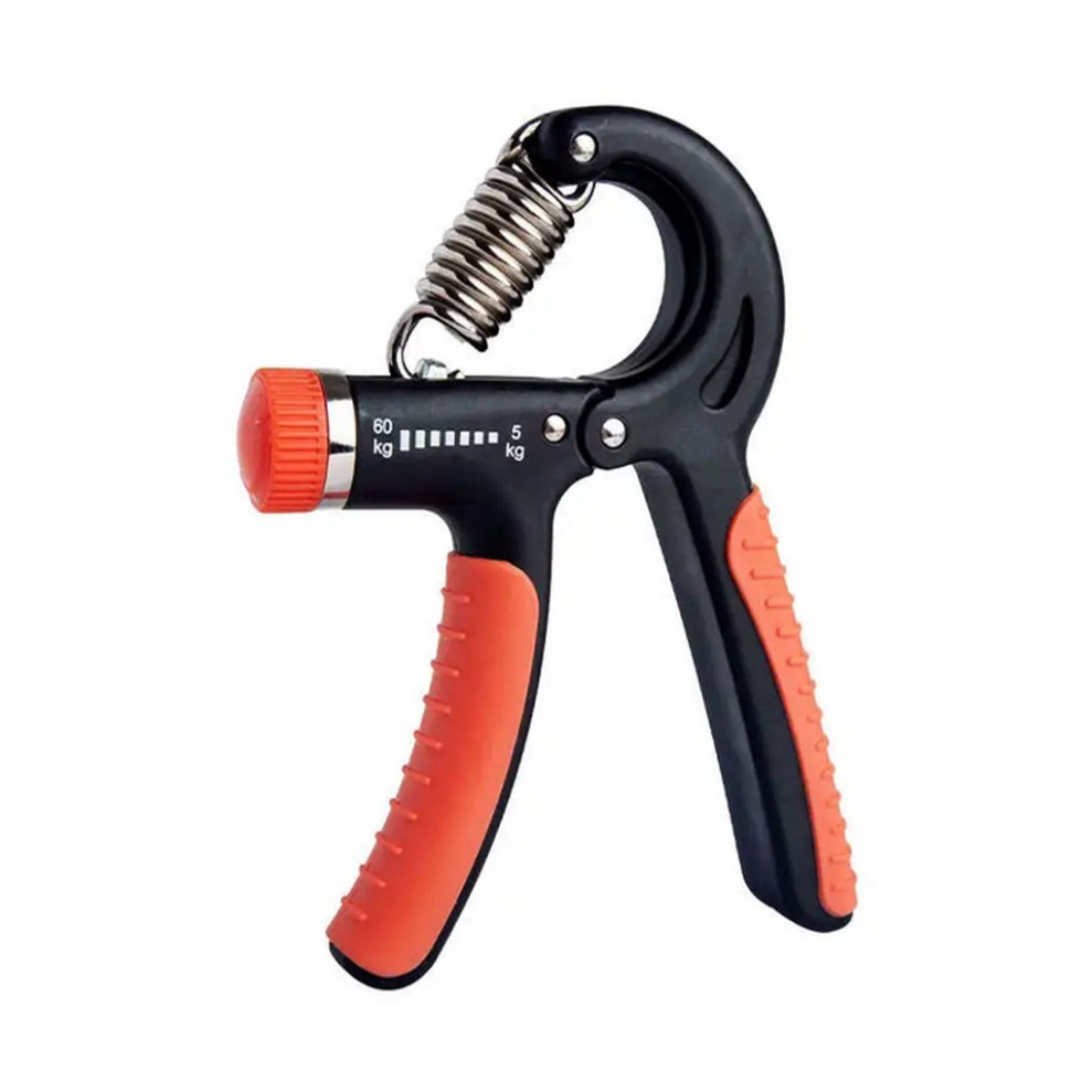 Эспандер кистевой пружинный с регулируемой нагрузкой Power Grip Pro NE-W-87-BOR 5-60 кг
