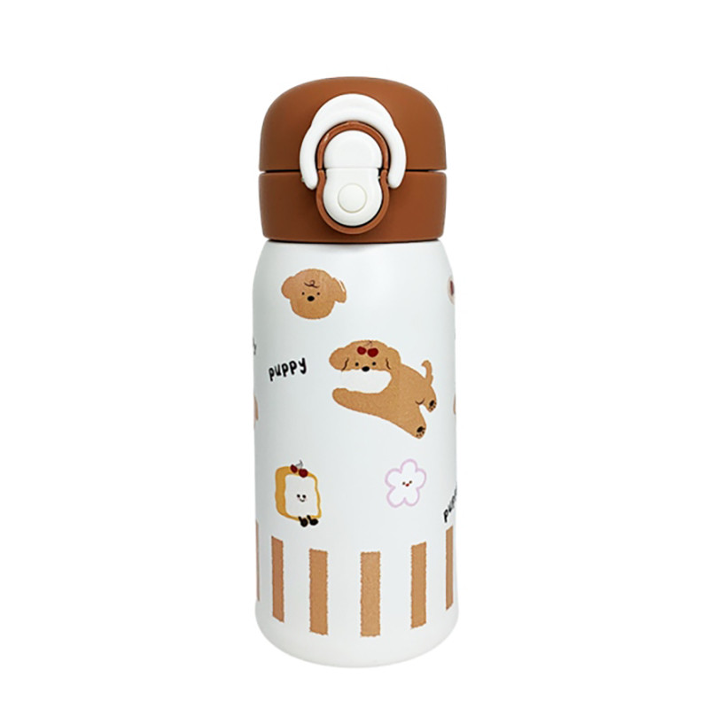 Детский термос-поилка MGZ-0334(Brown) коричневый, 350 мл