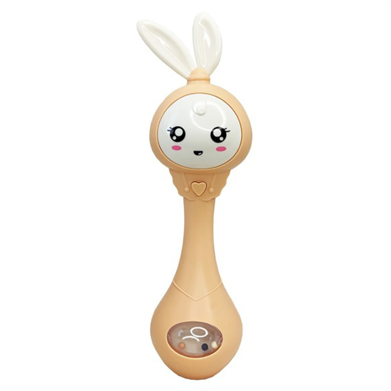 Интерактивная игрушка-погремушка "Зайчик" MGZ-1210(Peach)