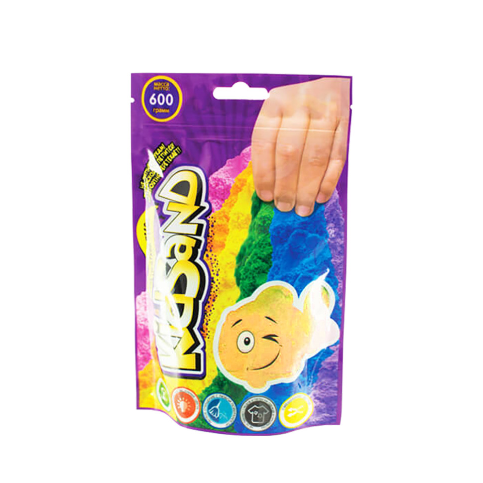 Кинетический песок "KidSand" KS-03-02 пакет 600 гр Желтый