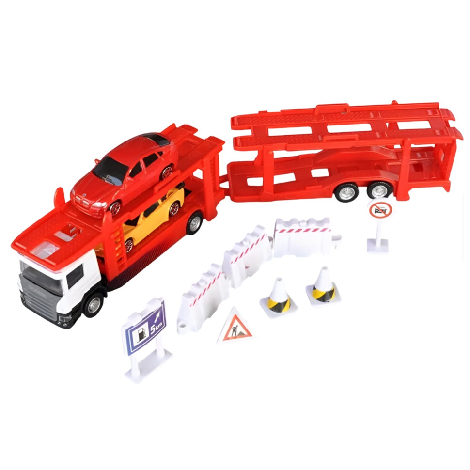 Игровой набор Автоперевозчик SCANIA TechnoDrive 250415U, 2 машины, аксессуары