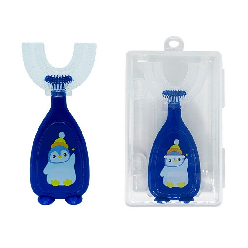 Детская зубная щетка-капа в футляре MGZ-0730(Blue) голубой