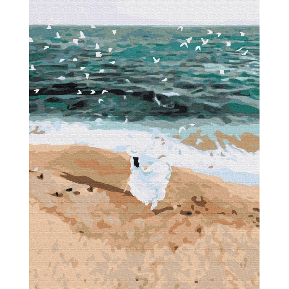 УЦЕНКА!!! Картина по номерам "Фигура на побережье" © Lana Musienko Brushme BS37562-UC, 40x50 см