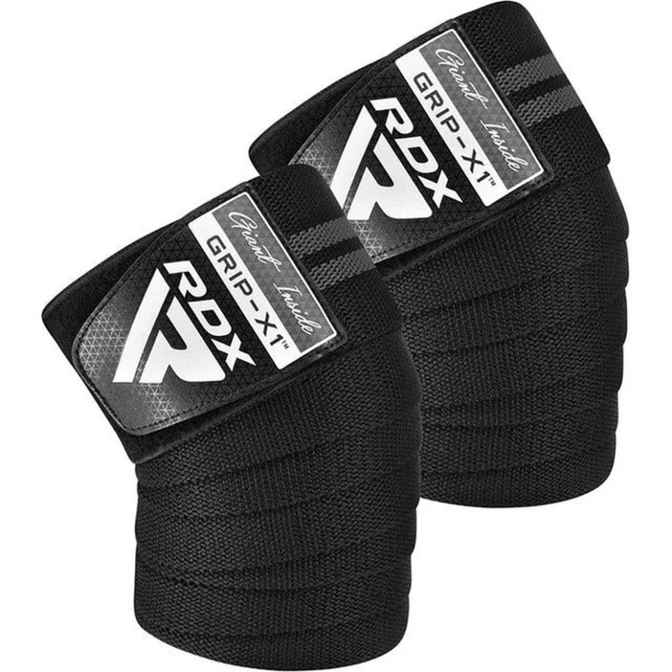 Бинты на колени KR11 GYM Knee Wrap RDX Inc Limited WAH-KR11BG, Black/Grey