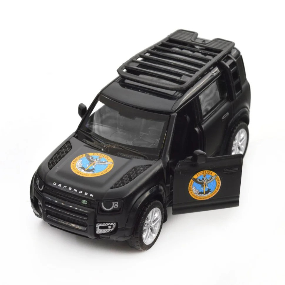 Автомодель серии "Шевроны Героев" Land Rover Defender 110 "ГУР МО" TechnoDrive 250364M