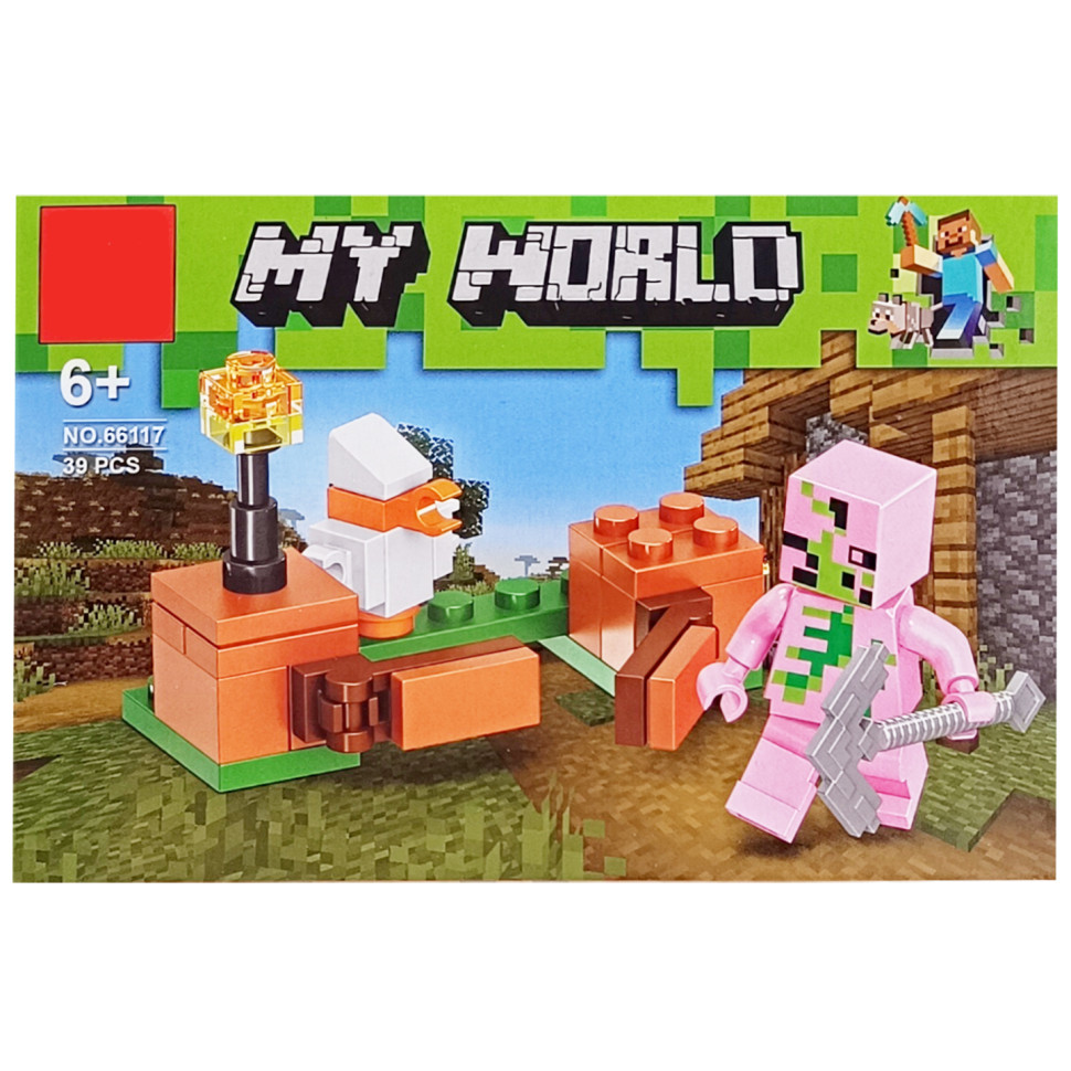 Конструктор детский "Minecraft" 66117-6, 39 деталей