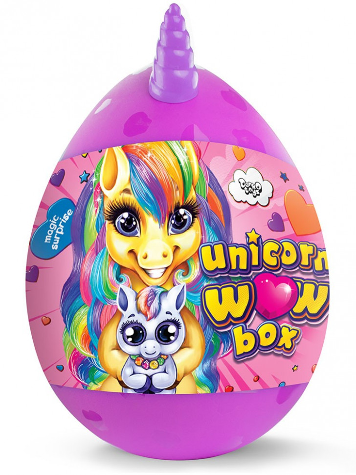 Набор для творчества в яйце "Unicorn WOW Box" UWB-01-01U для девочек Фиолетовый