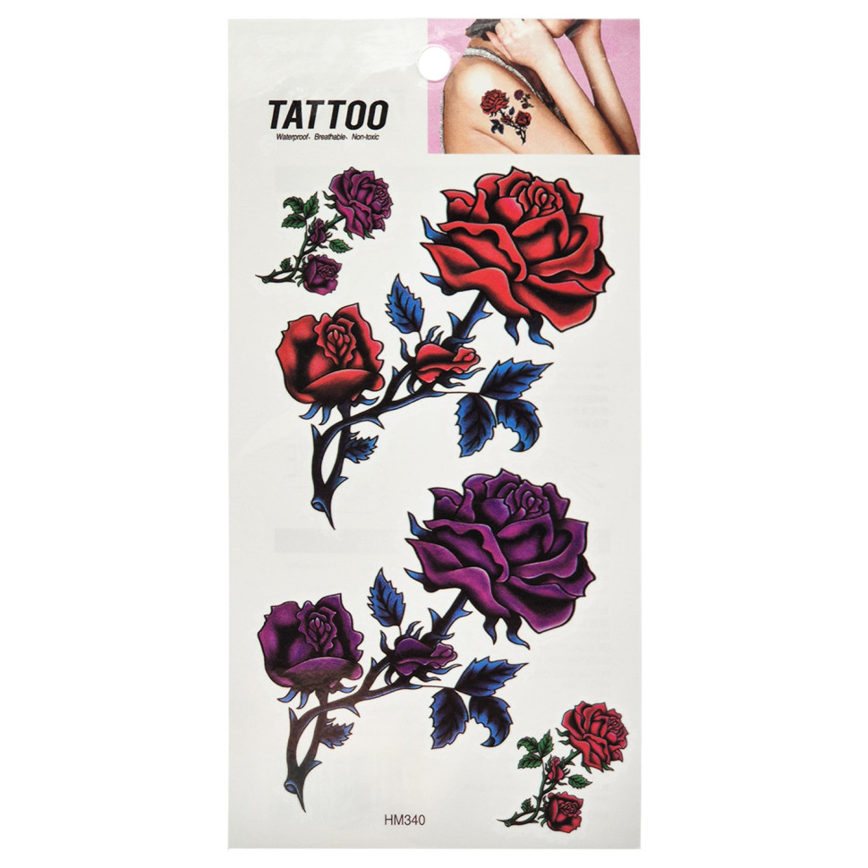 Временная татуировка "Розы Tattoo" 1020-HM340