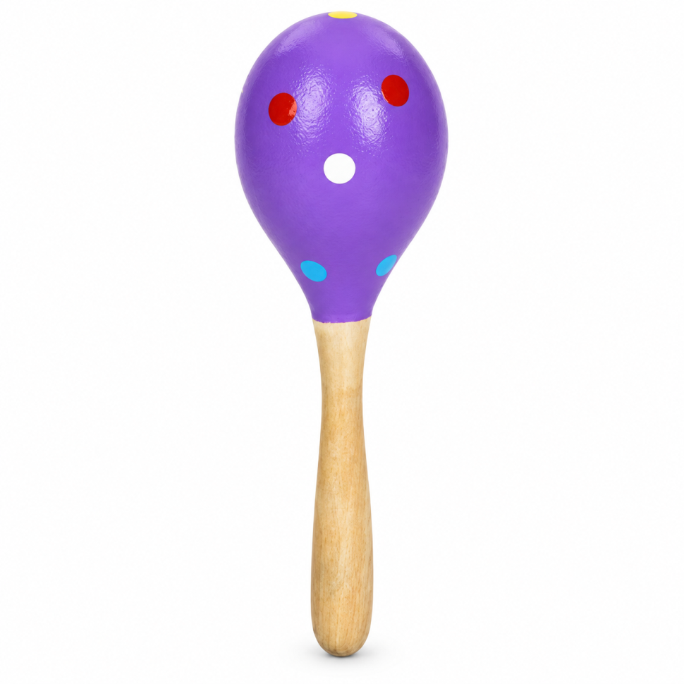 Деревянная детская игрушка "Маракас" MD 0029(Violet) 20х6х6 см
