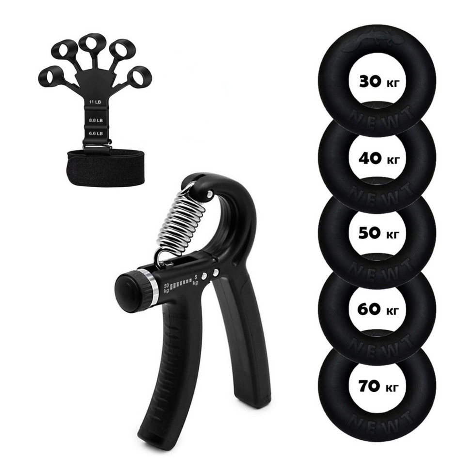 Набор кистевых эспандеров кольцо+эспандер, ножницы Power Grip Set NE-1589-WR15