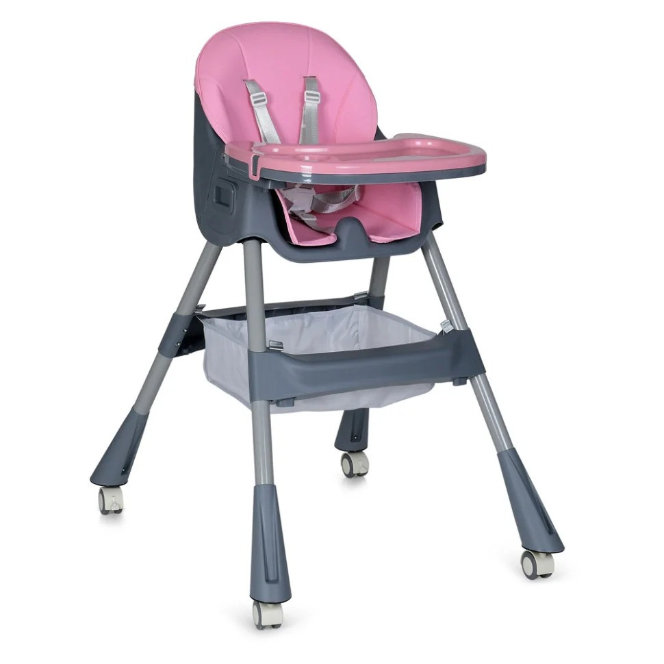 Стульчик для кормления M 5722 Lilac до 20 кг, складной, 5-ти точечный, экокожа