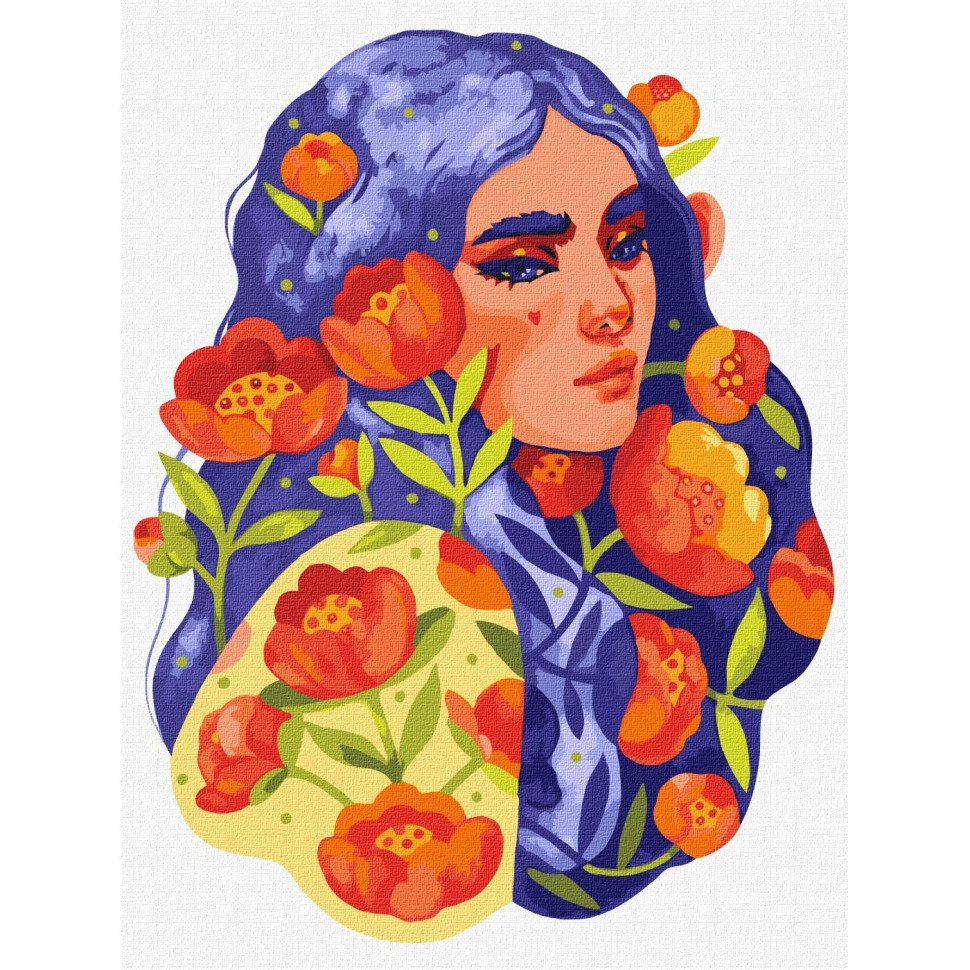 Картина по номерам "Синеглазая весна" ©lesya_nedzelska_art Идейка KHO2661 30х40 см