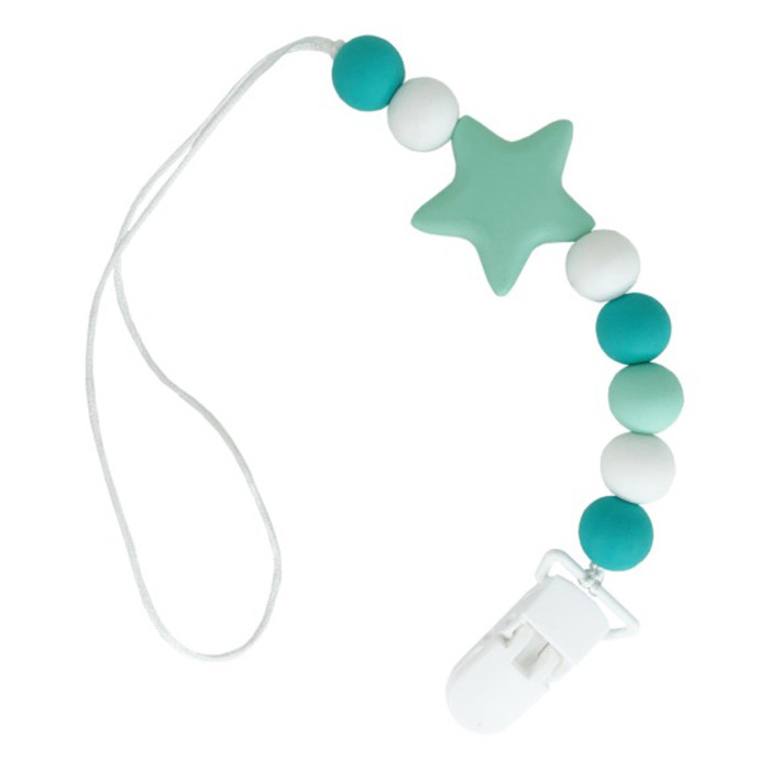 Цепочка для пустышки "Звезда" MGZ-0512(Turquoise) силиконовая