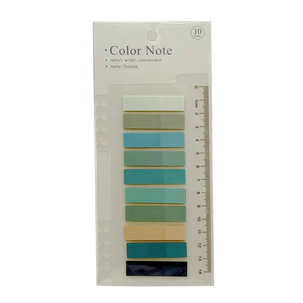 Закладка с линейкой 2 в 1 "stick Notes" Р80-4 разноцветные