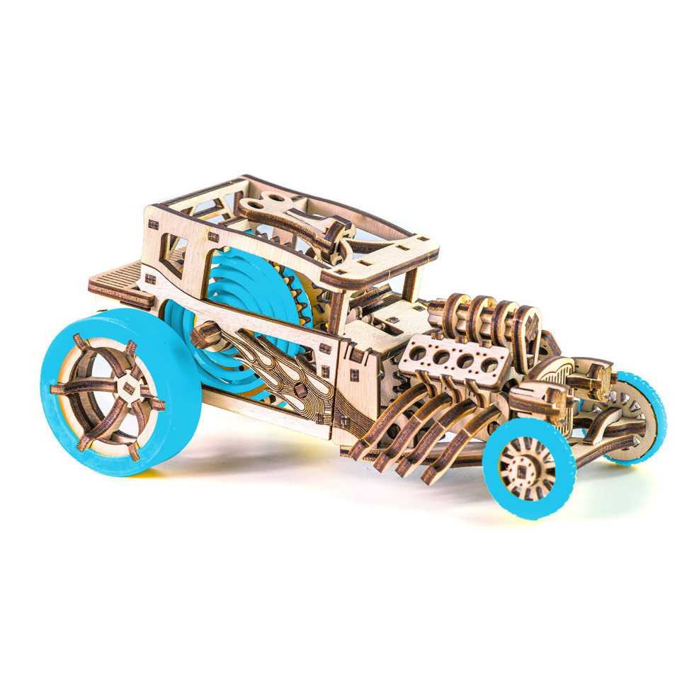 Деревянный конструктор "Hot Rod" Time for Machine T4M380303 Синий