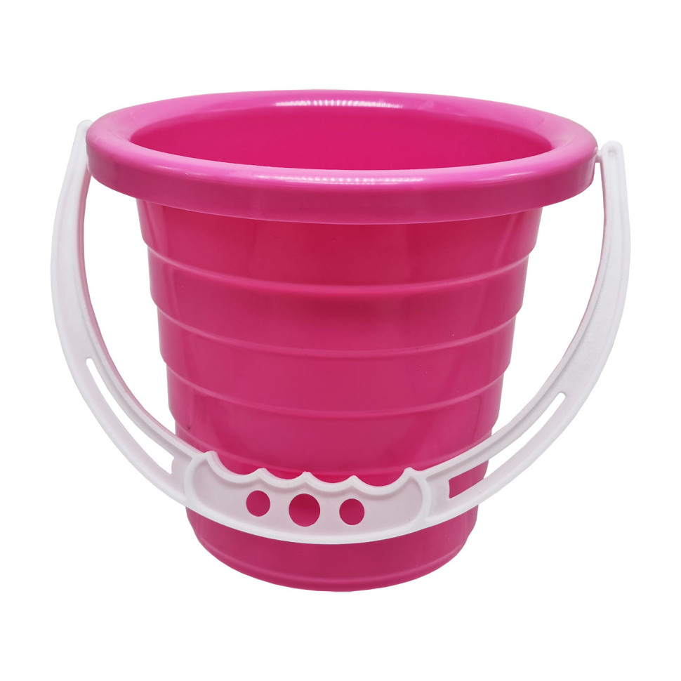 Детское ведро для песочницы "Среднее" S0009(Pink) зеленый 14 см