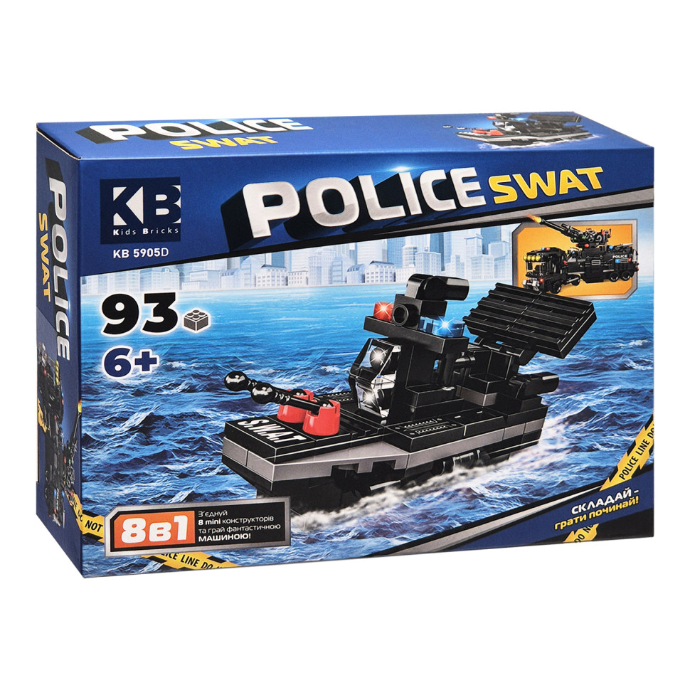 Детский конструктор Police SWAT KB 5905D пластик, 93 детали
