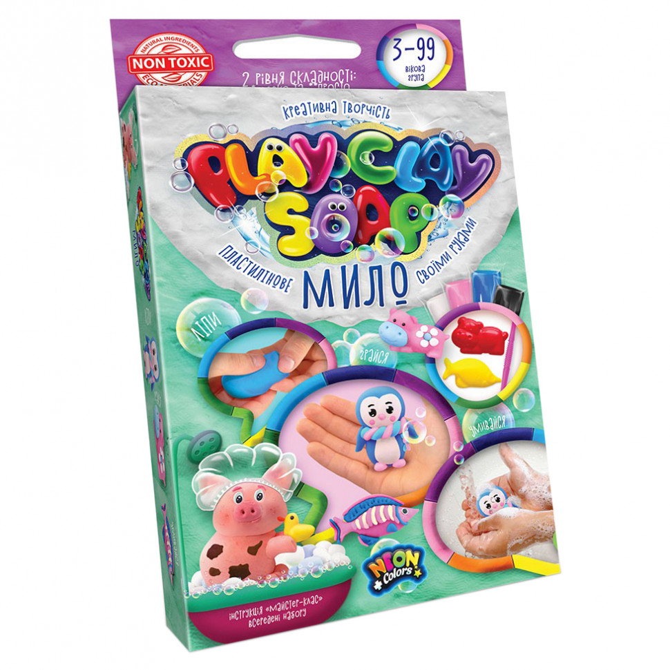 Набор креативного творчества "Пластилиновое мыло" Play Clay Soap PCS-02U маленький Пингвин