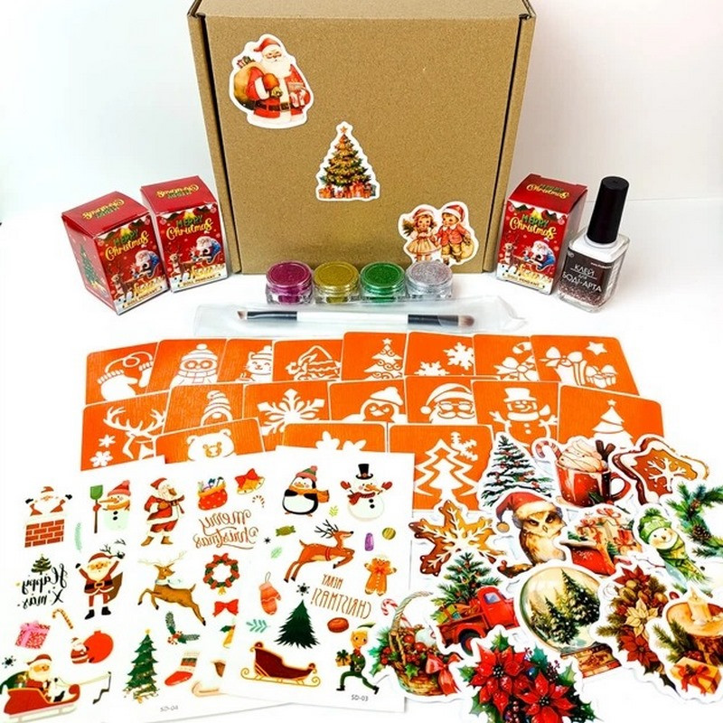 Подарочный набор "Рождественское чудо: Волшебный подарок" gift-box-christmass-3kids