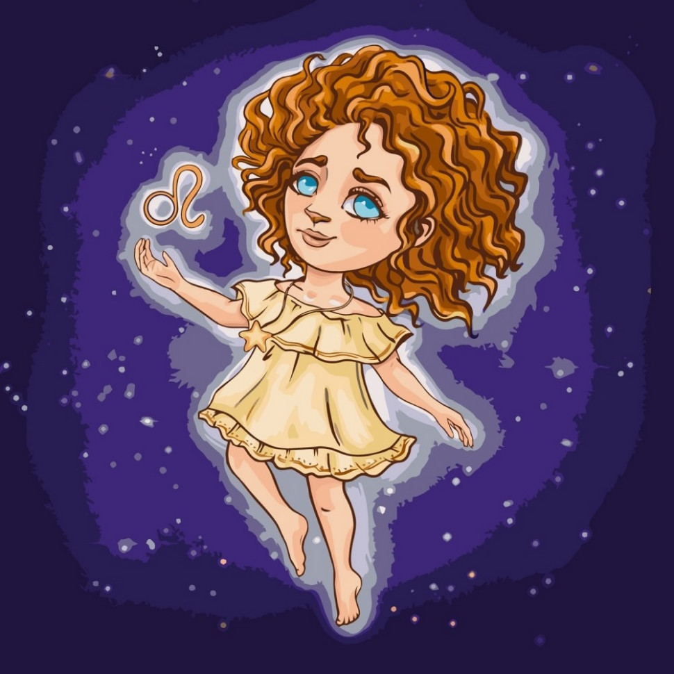 Картина по номерам "Знаки зодиака Лев" @VIKTORIA.GRO.ART 10081-AC 40x40 см 