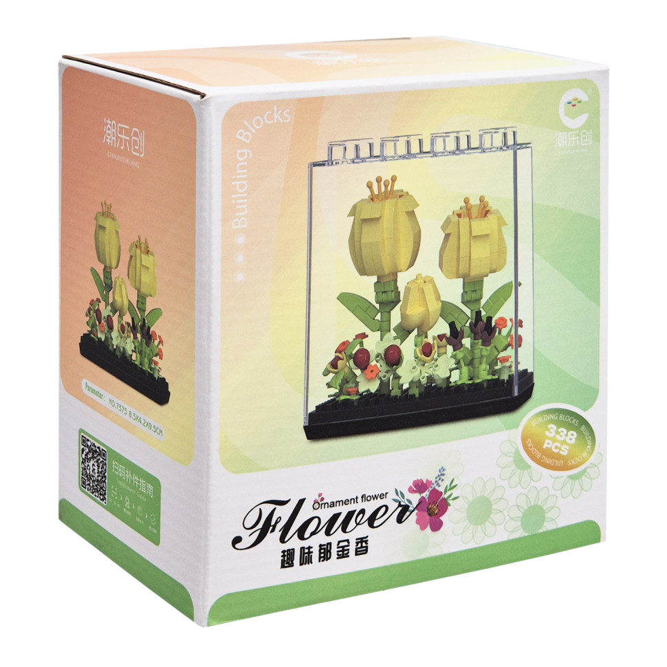 Детский Конструктор Ornament Flower 7375 в колбе, 338 деталей