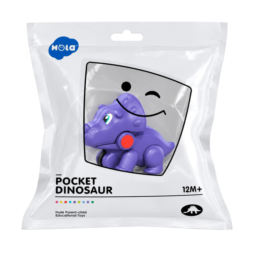 Детская игрушка "Динозаврик" HE797001(Violet-1) 8 см, двигает головой