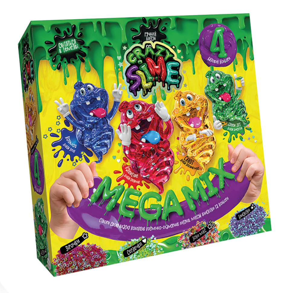 Детский набор для проведения опытов "Crazy Slime" SLM-03 4в1 укр SLM-03-01U