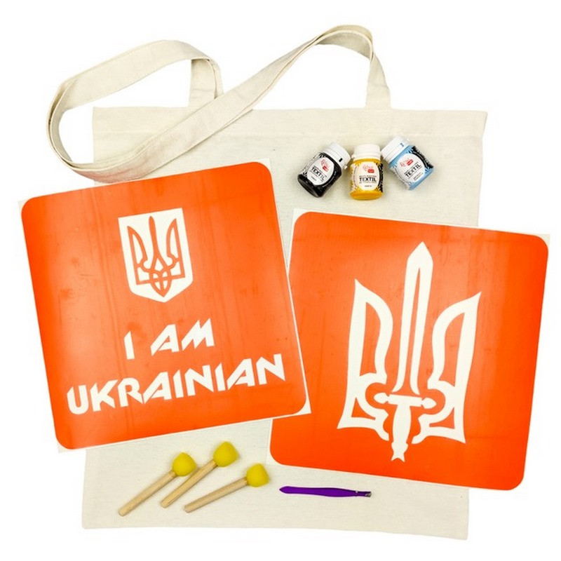 Набор для творчества «Экосумка бязь I Am Ukrainian, Тризуб» bag-b-n064-n059