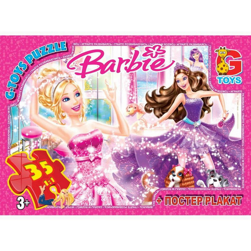 Детский пазл "Barbie" BA001 плакат 35 элементов