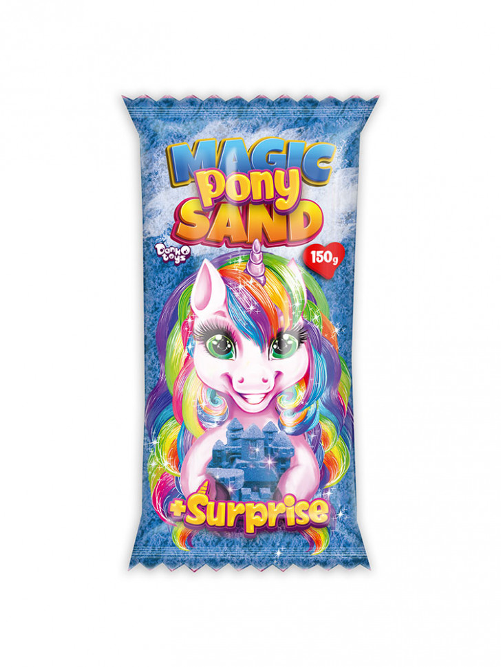 Набор для творчества "Кинетический песок "Magic Pony Sand" MPS-01, 150 грамм Синий
