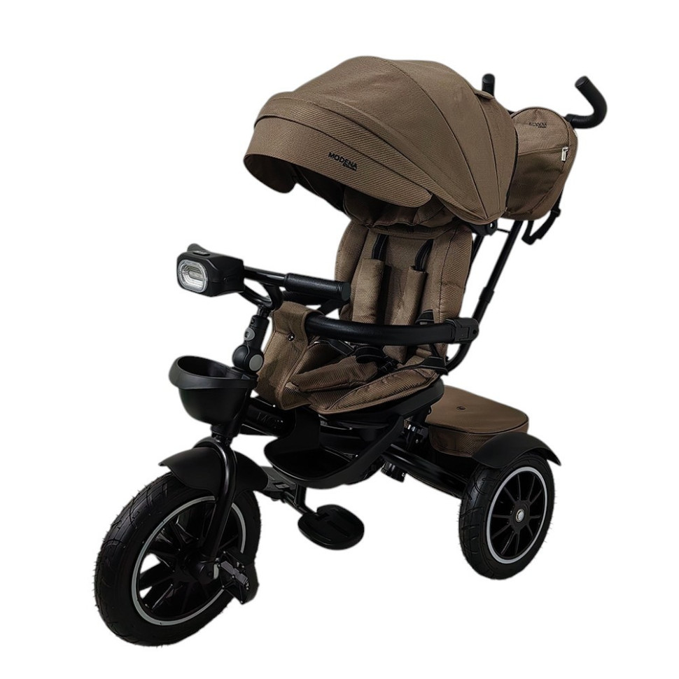 Детский трехколесный велосипед MODENA ME 1193 Beige Praline, с родительской ручкой