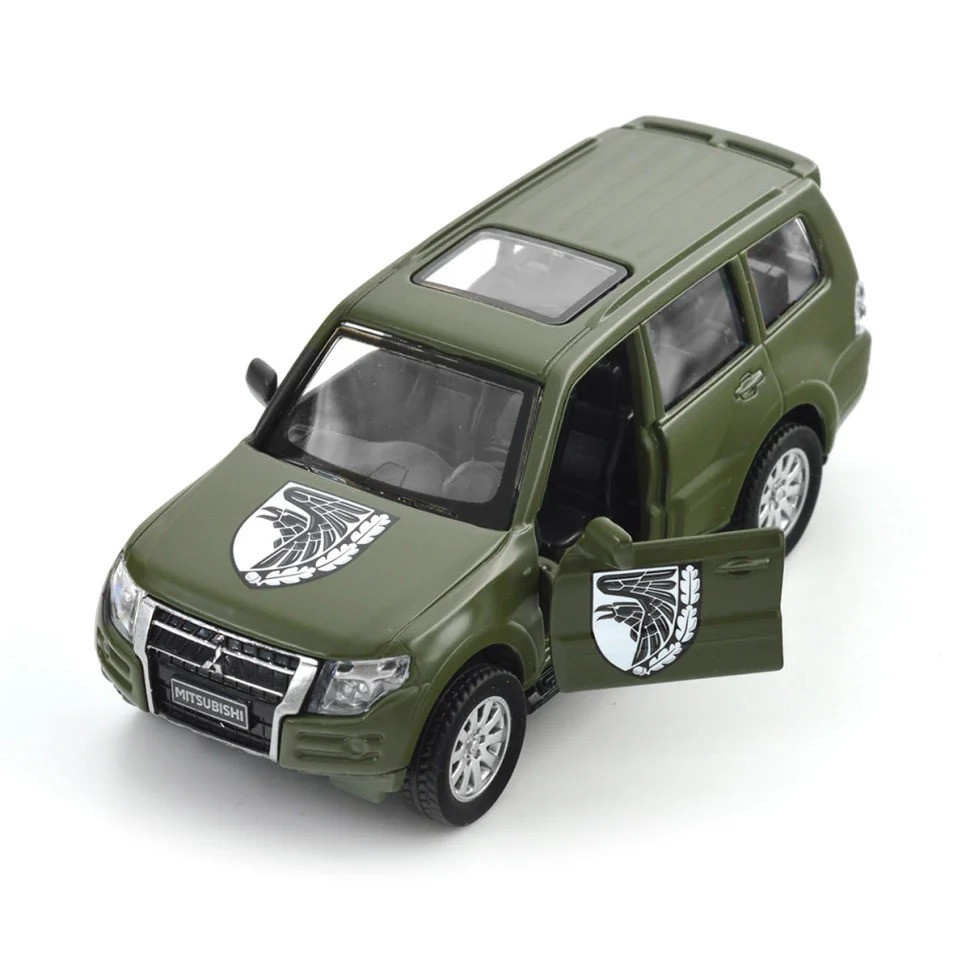 Автомодель серии "Шевроны Героев" Mitsubishi Pajero 4WD Tubro "93 ОМБр" TechnoDrive 250283M