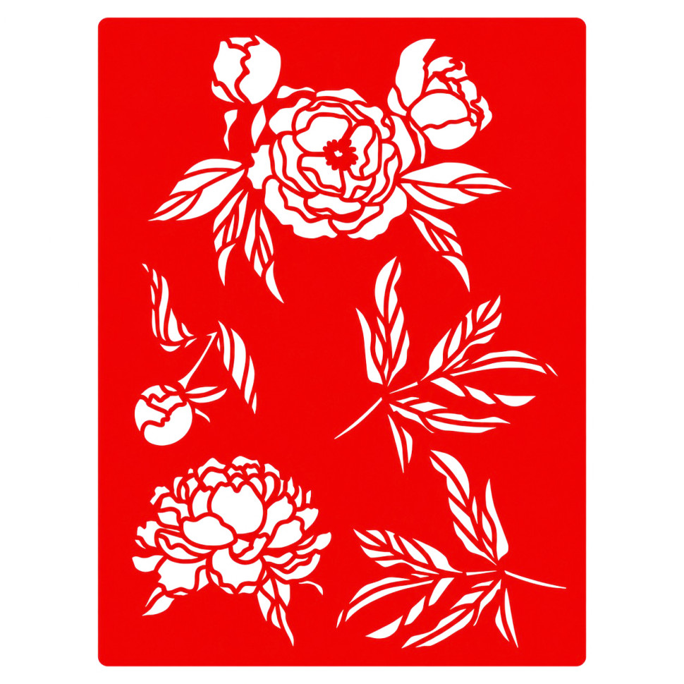 Трафарет многоразовый "Peony garden #417" FDTR 417, 15x20 см