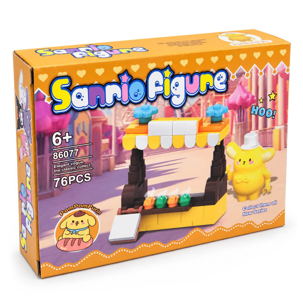 Детский игровой конструктор "PomPomPurin" 86077-2, 76 деталей