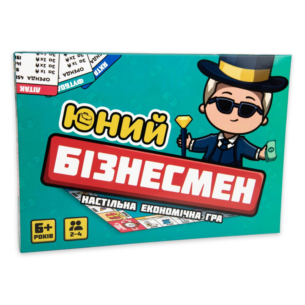 Настольная игра Юный Бизнесмен 30341 карточки и тайлы собственности