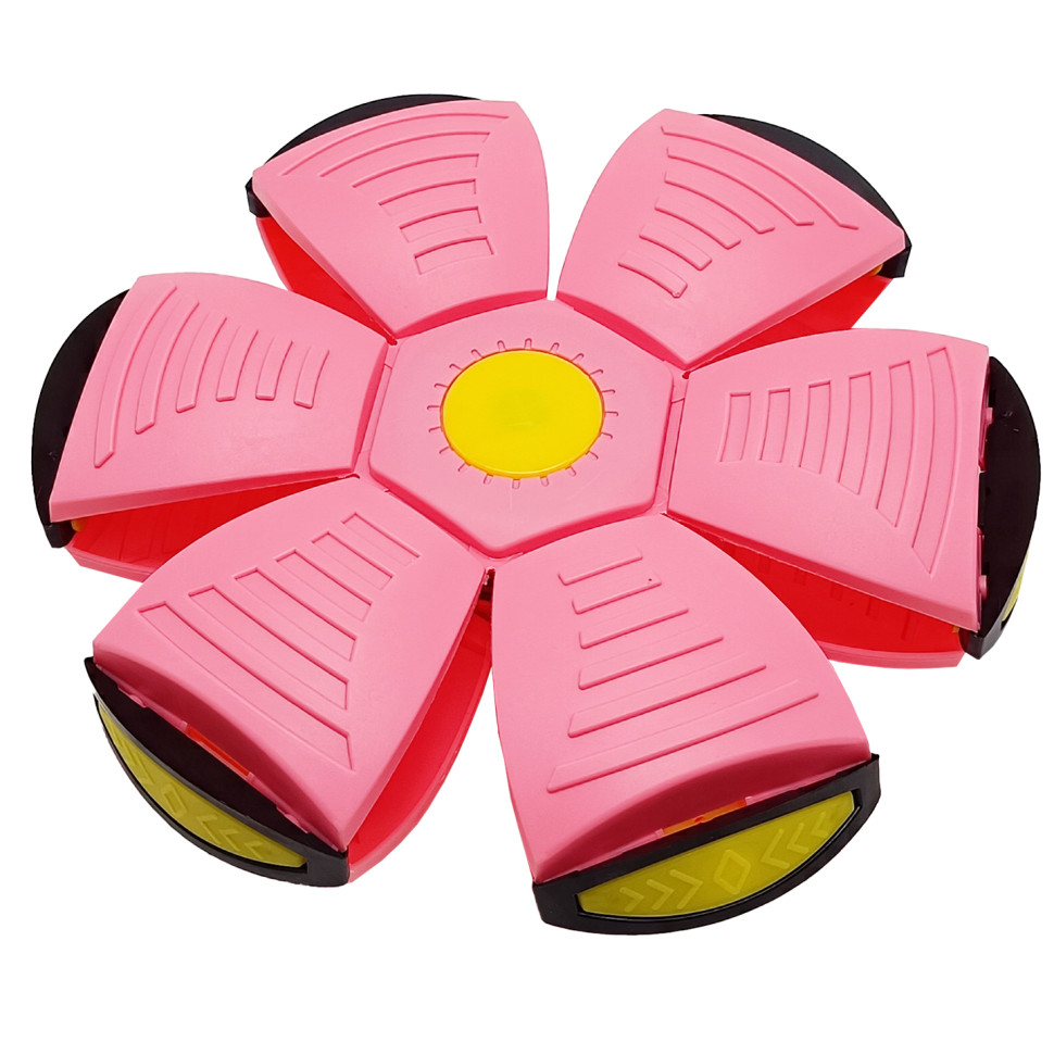 Летящий трансформерный мяч 1002-3(Pink) светится