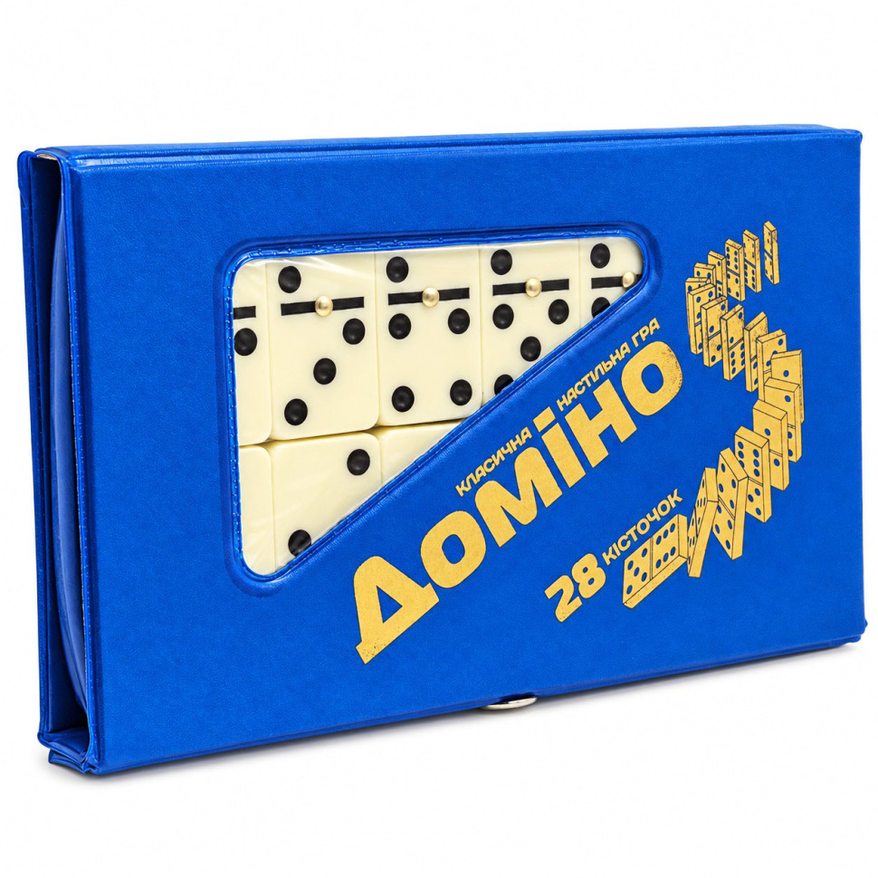 Настольная игра Домино M 0003 в пенале Синий