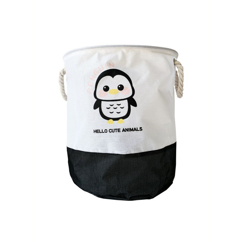 Корзина для игрушек и белья "Hello cute animals Пингвин" MGZ-1006(Black) 35 х 40 см