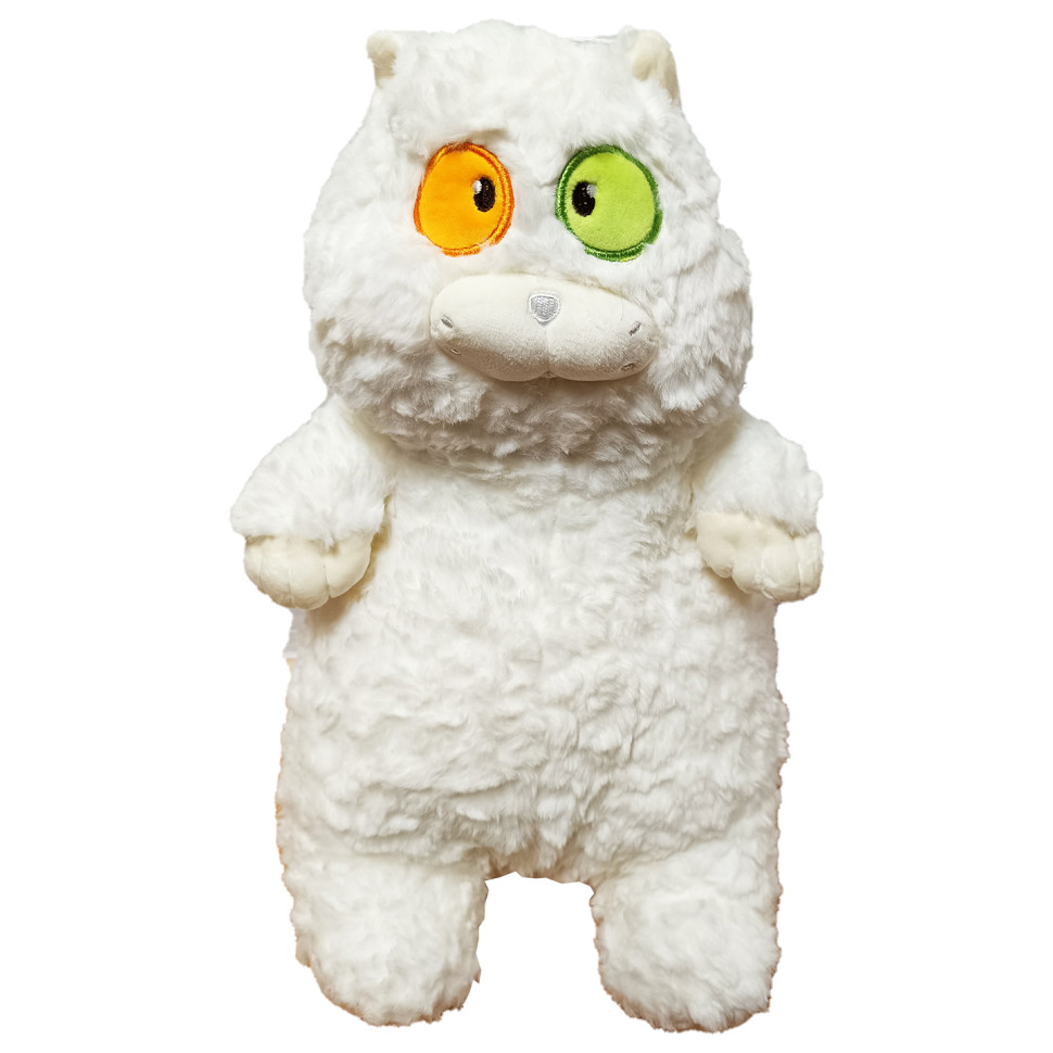 Мягкая игрушка "Толстый кот" K15214, 40 см Белый