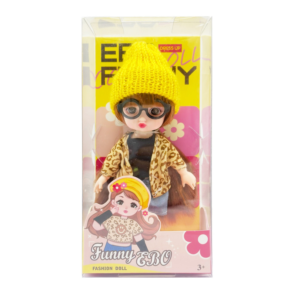 Кукла шарнирная для девочек Funny EBO DH2368B(Yellow-1) 15 см