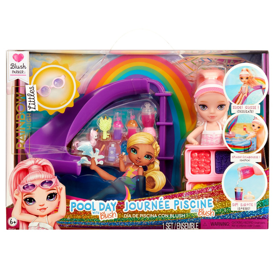 Детский игровой набор с куклой серии "Littles" - Счастливый праздник в бассейне Rainbow High 522249