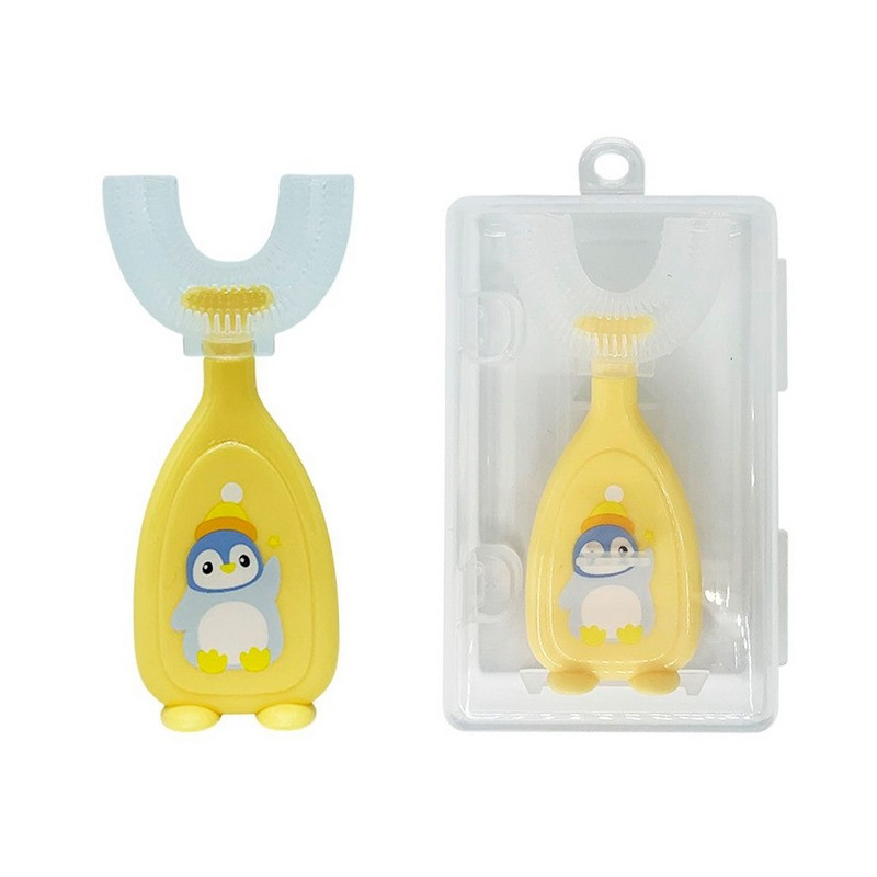 Детская зубная щетка-капа в футляре MGZ-0730(Yellow) желтый