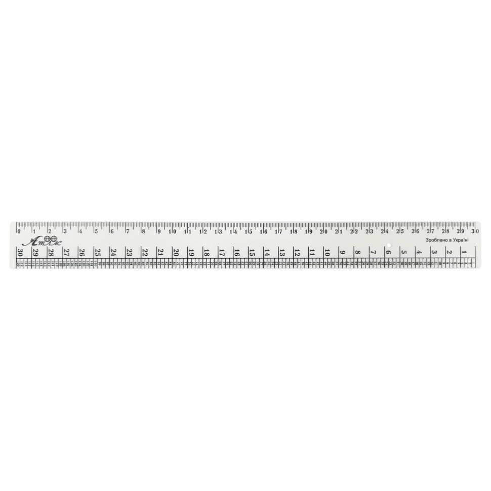 Линейка Закройщика AS-0609, К-9050 цвет белый, пластиковая, 30 см